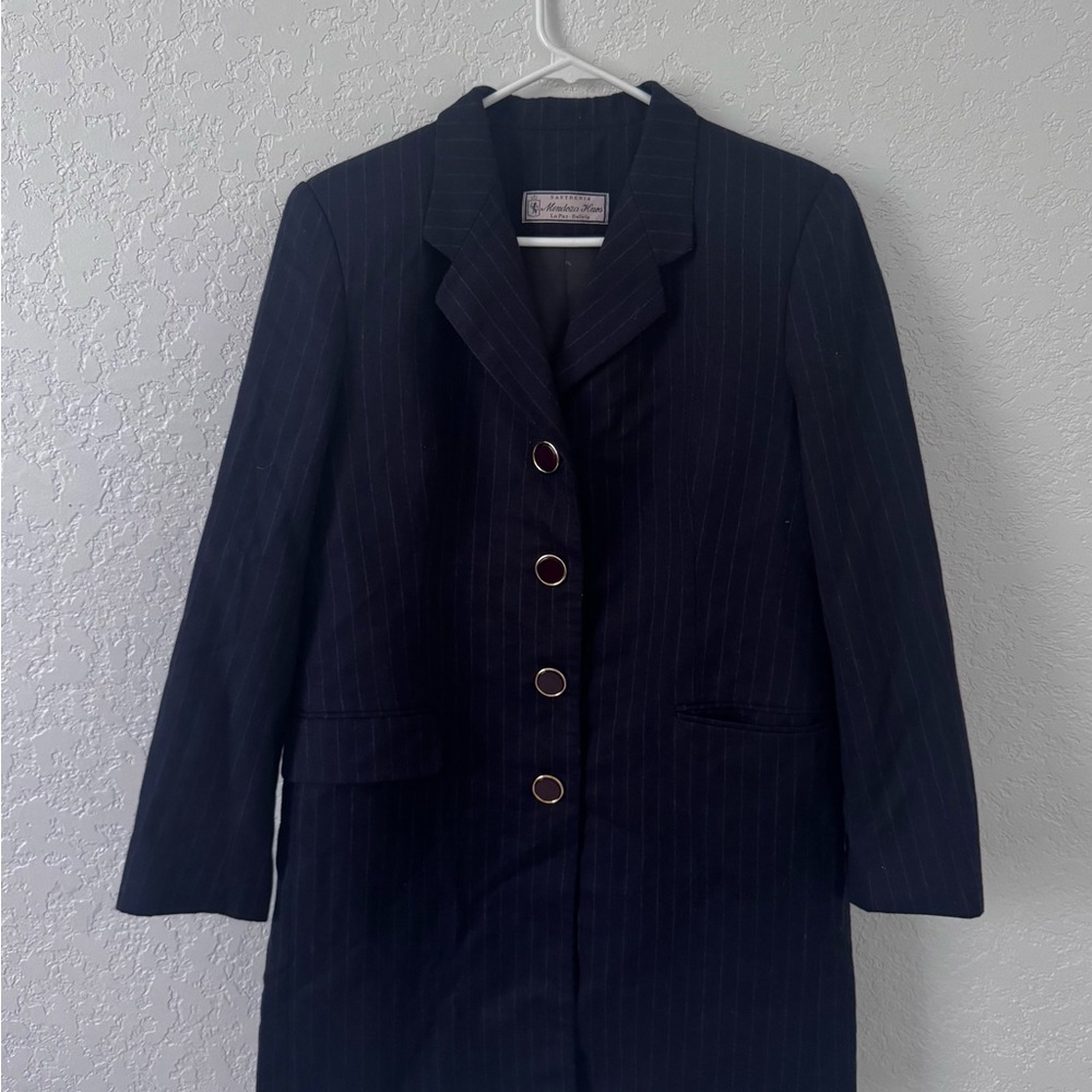 Bolivian Vintage Navy Pinstripe Blazer